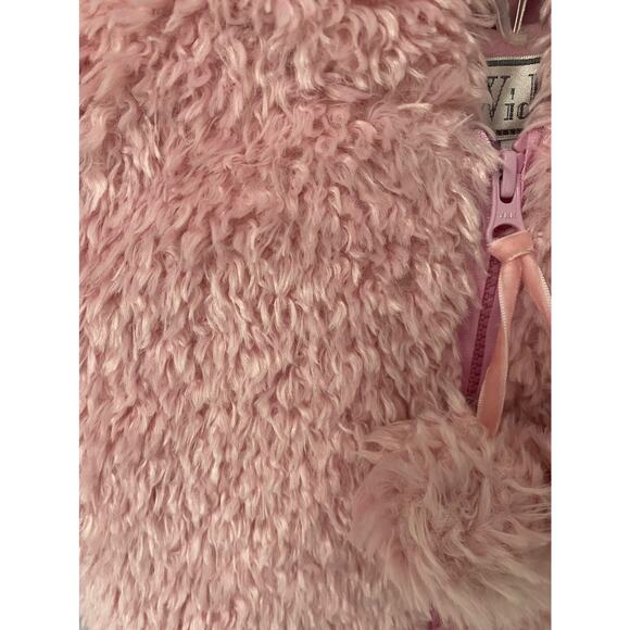 NWT Widgeon Girls size 4 faux fur pom-pom hooded jacket - Picture 4 of 6